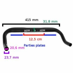 Guidon Corne De Vache Plat Pour Vélo Fixie Et Singlespeed Satori -Frein de vélo Soldes guidon corne de vache plat pour velo fixie et singlespeed satori full 5