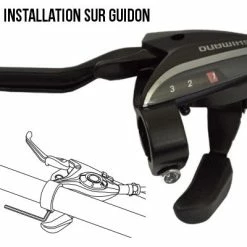 Shimano Manette De Freinage Et Dérailleur Vélo 3 Vitesses Noir -Frein de vélo Soldes manette de freinage et derailleur velo 3 vitesses noir full 6